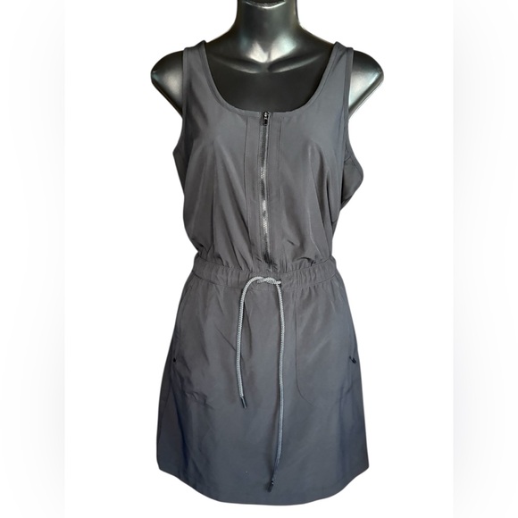 ATHLETA Dress Womens sz 6 Black Expedition Drawstring Sleeveless Pockets Outdoor - Picture 4 of 10